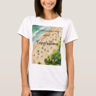 Cojín Playero Personalizable Copacabana Hotel Sol T-Shirt