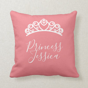 Cojín Princesa Corona Personalized Throw Pillow