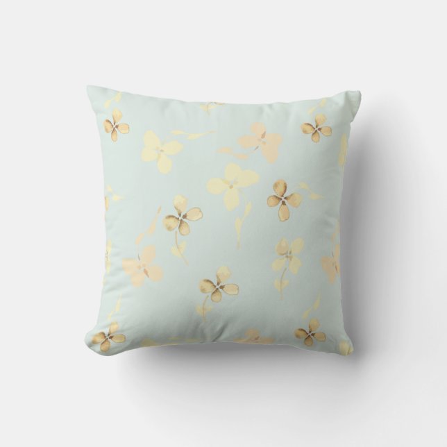 Cojín with floral design. throw pillow (Front)