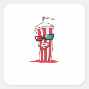 Coke with sunglasses in partner look square sticker