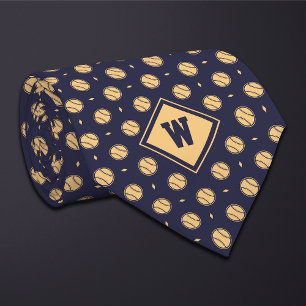 Col cravate Baseball Icon Blue Gold