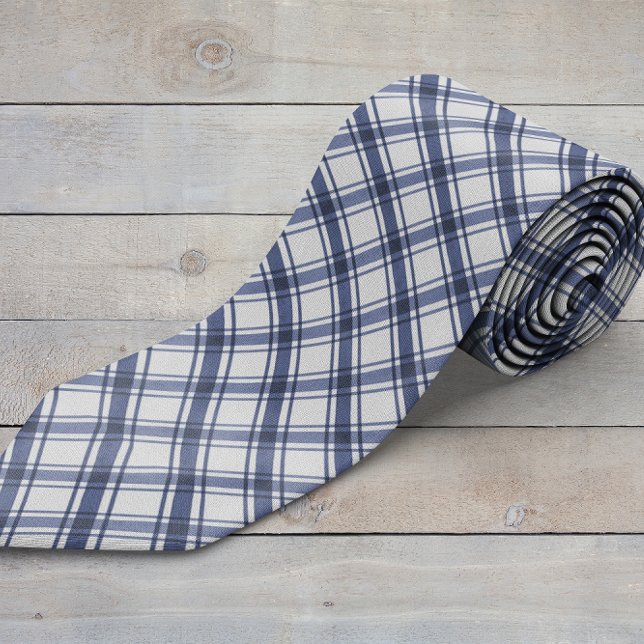 Col cravate bleu et blanc (Blue and White Neck Tie
)