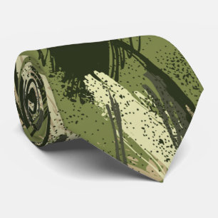 Col cravate camouflage vert noir et marron