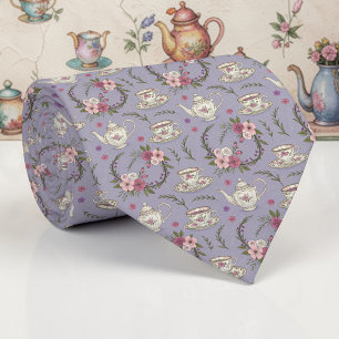 Col cravate classique motif lilas Wonderland