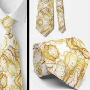 Col cravate de luxe formel   Marbre blanc et or
