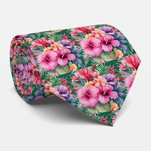 Col cravate d'été Hibiscus tropical