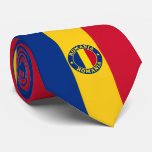 Col cravate drapeau de la Roumanie, cravate stylée