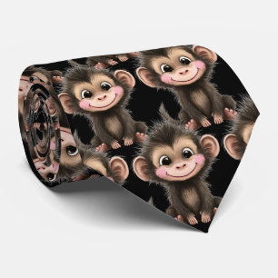 Col cravate drôle de singe mignon Kawaii