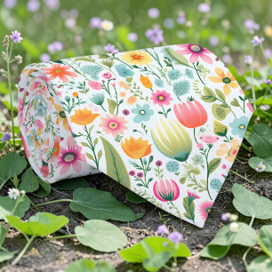 Col cravate florale printanière saisonnière