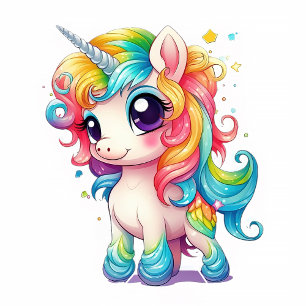 Col cravate licorne arc-en-ciel dessin animé Anime