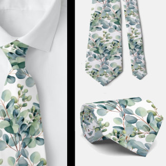 Col cravate mariage Eucalyptus