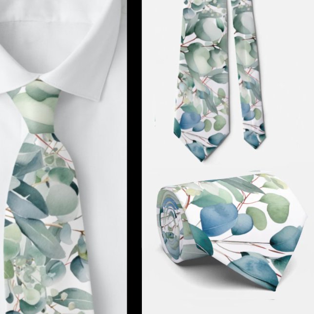 Col cravate mariage eucalyptus (Créateur téléchargé)