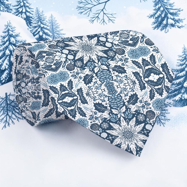 Col cravate motif flocon de neige hivernal saisonn (Créateur téléchargé)