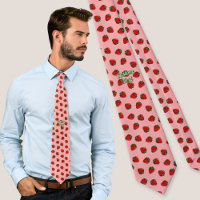 Col cravate motif icône fraise