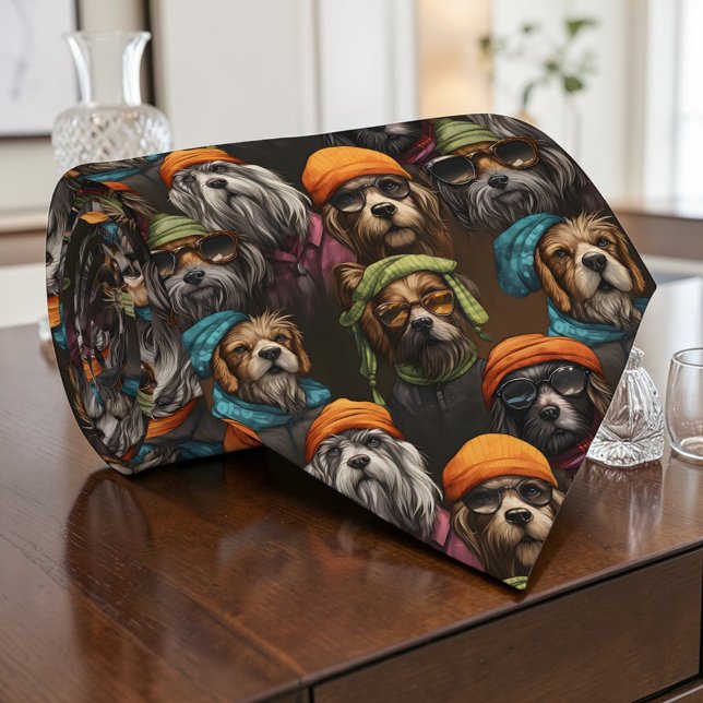 Col cravate personnalisé graphique Chien (Créateur téléchargé)