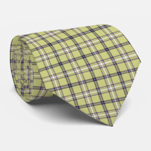 Col cravate rétro à carreaux vert citron motif cla