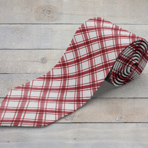 Col cravate rouge et blanc