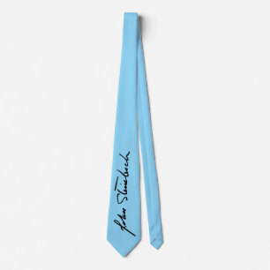 Col cravate signature de John Steinbeck - Bleu