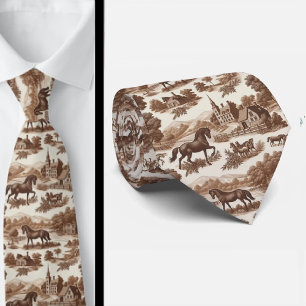 Col cravate Toile de Jouy Campagne française Cheva