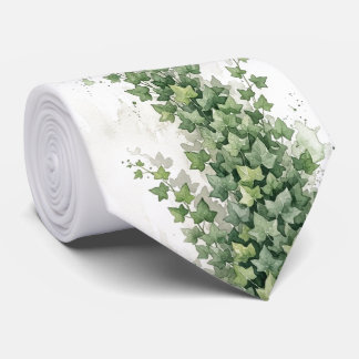 Col cravate vert lierre – Blanc croquant
