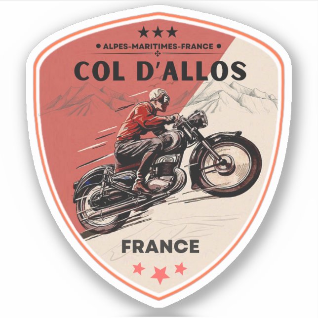 Col d'Allos, french Alpes motobike tour (Front)
