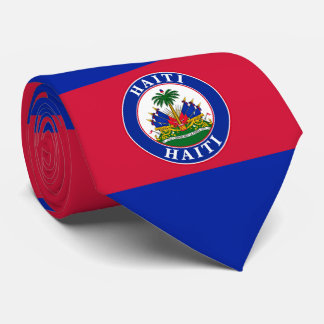 Col de cravate drapeau d'Haïti, cravate élégante d