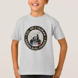 Col de l’Iseran french Alpes motobike tour T-Shirt