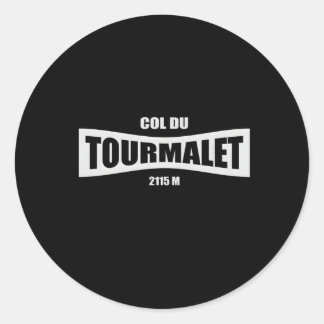 Col Du Tourmalet Cycling Bike Classic Round Sticker