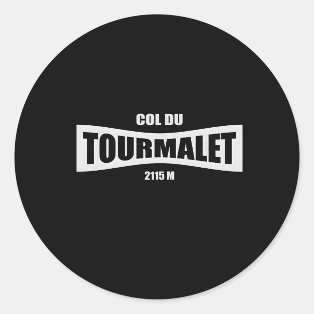Col Du Tourmalet Cycling Bike Classic Round Sticker (Front)