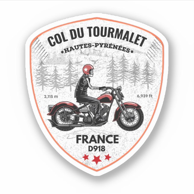 Col du Tourmalet-french mountain pass trip motobik (Front)