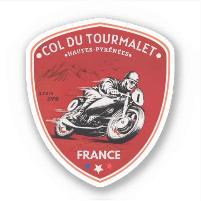 Col du Tourmalet-french mountain pass trip motobik (Front)
