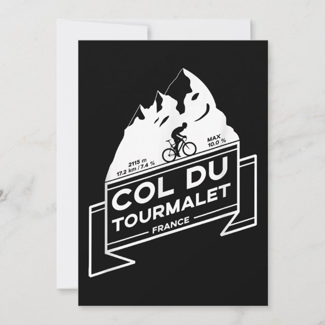 Col Du Tourmalet Road Cycling Card (Front)