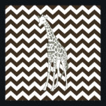 Cola Safari Chevron with Pop Art Giraffe Poster<br><div class="desc">Mod Chevron pattern in Emporio Moffa's Safari Moods colour palette,  with pop art giraffe on one side.</div>
