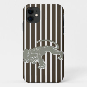 Cola Safari Stripe with Leopard iPhone 11 Case