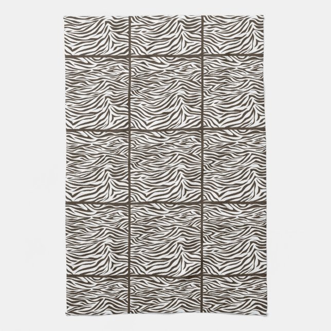 Cola Safari Zebra, tiled design Kitchen Towel (Vertical)