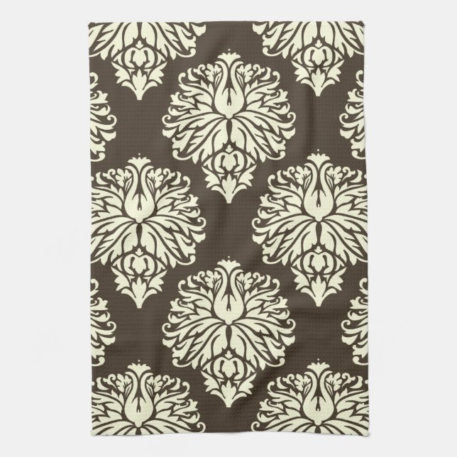 Cola Southern Cottage Damask Kitchen Towel (Vertical)