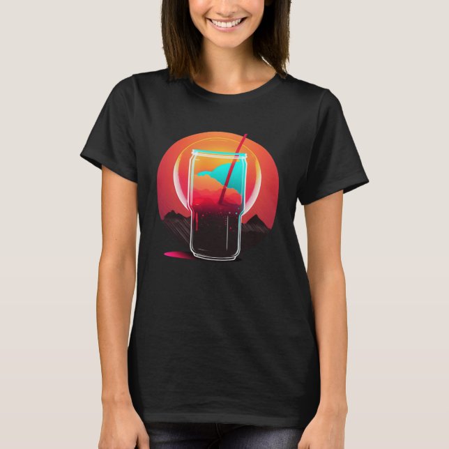 Cola Synthwave 80s Retrowave Aesthetic  1 T-Shirt (Front)