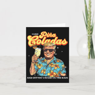 Coladas Donald Trump Summer Vacation Hawaii Beach Card