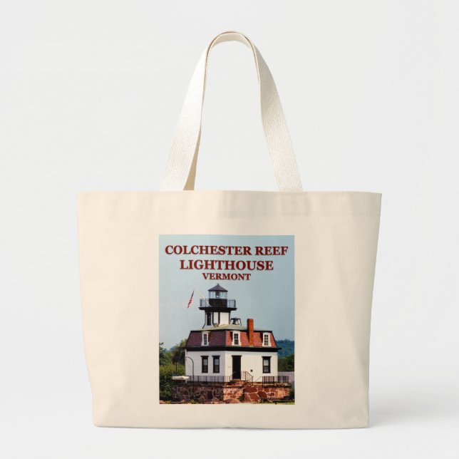 Colchester Reef Lighthouse, Vermont Tote Bag (Front)