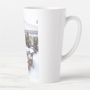 Cold air, cozy views, and NYC snow days ☕️ Latte Mug