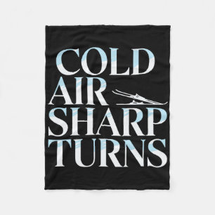 Cold Air Sharp Turns Alpine Mountain Skiing Fleece Blanket