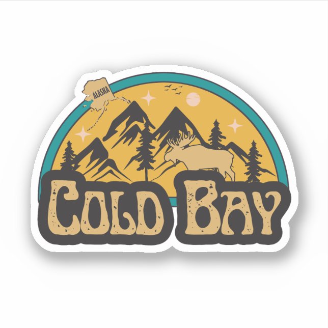 Cold Bay, Alaska Sticker (Front)