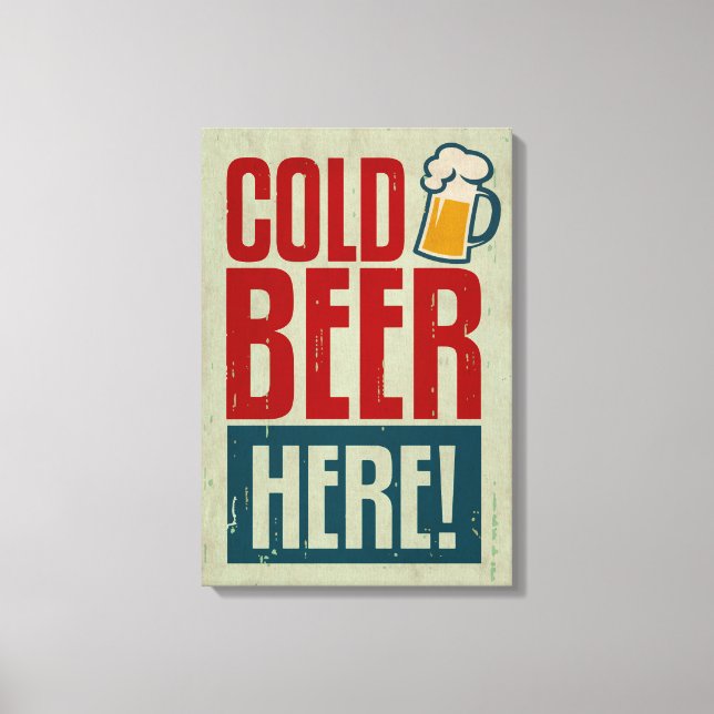 Cold Beer Canvas Print (Front)