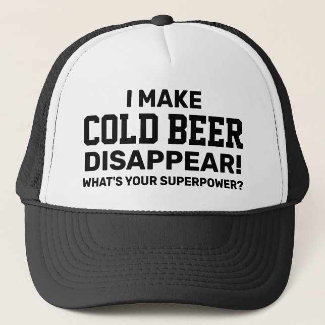 Cold Beer Trucker Hat (Customize It!) (Front)