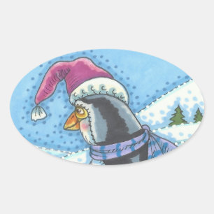 COLD BOTTOM WARM HEART, PENGUIN CHRISTMAS STICKERS