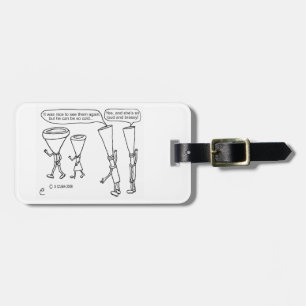 Cold Brass Luggage Tag