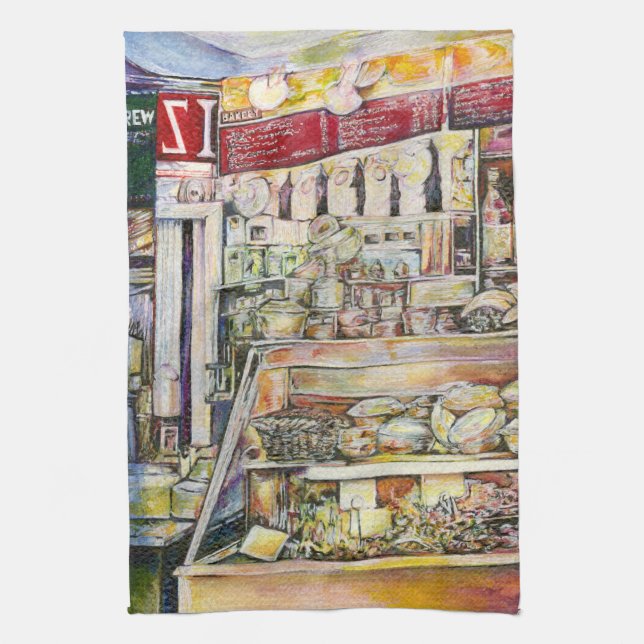 Cold Brew in a Hot Deli Kitchen Towel (Vertical)