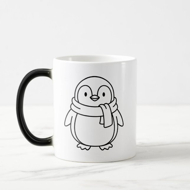 Cold But Cute Penguin Magic Mug (Left)