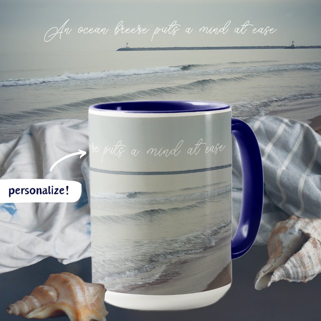 Cold calm sea on a winter day mug (Creator Uploaded)