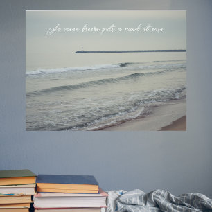 Cold calm sea on a winter day poster